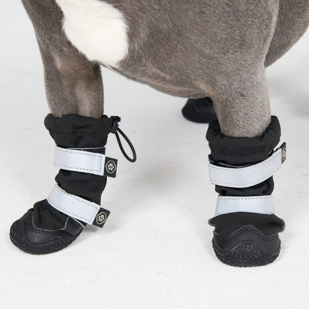 Flex Shell Water-resistant Dog Boots - Black: E (8.1cm-9.5cm / 3.2"-3.7")