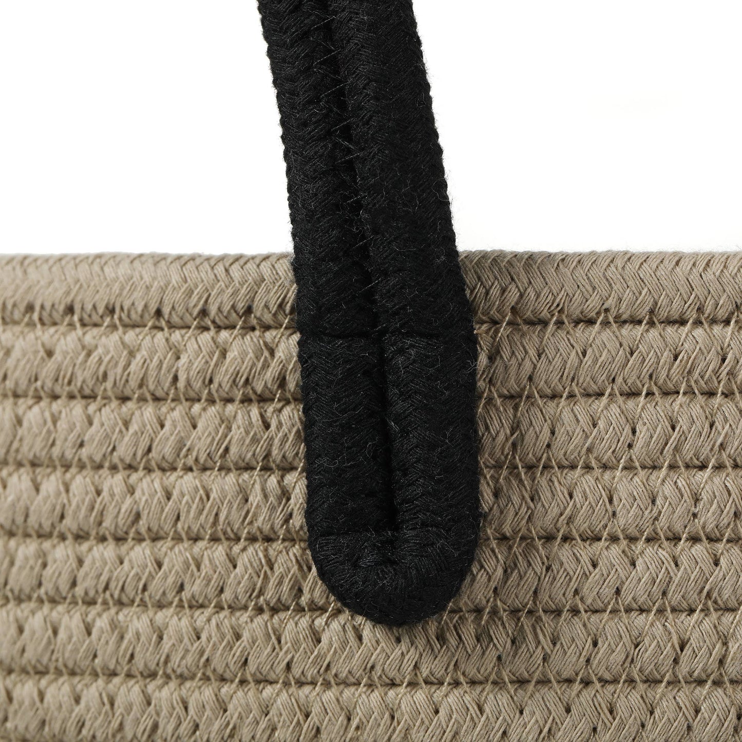 Boho Organic Cotton Rope Storage Basket: Large