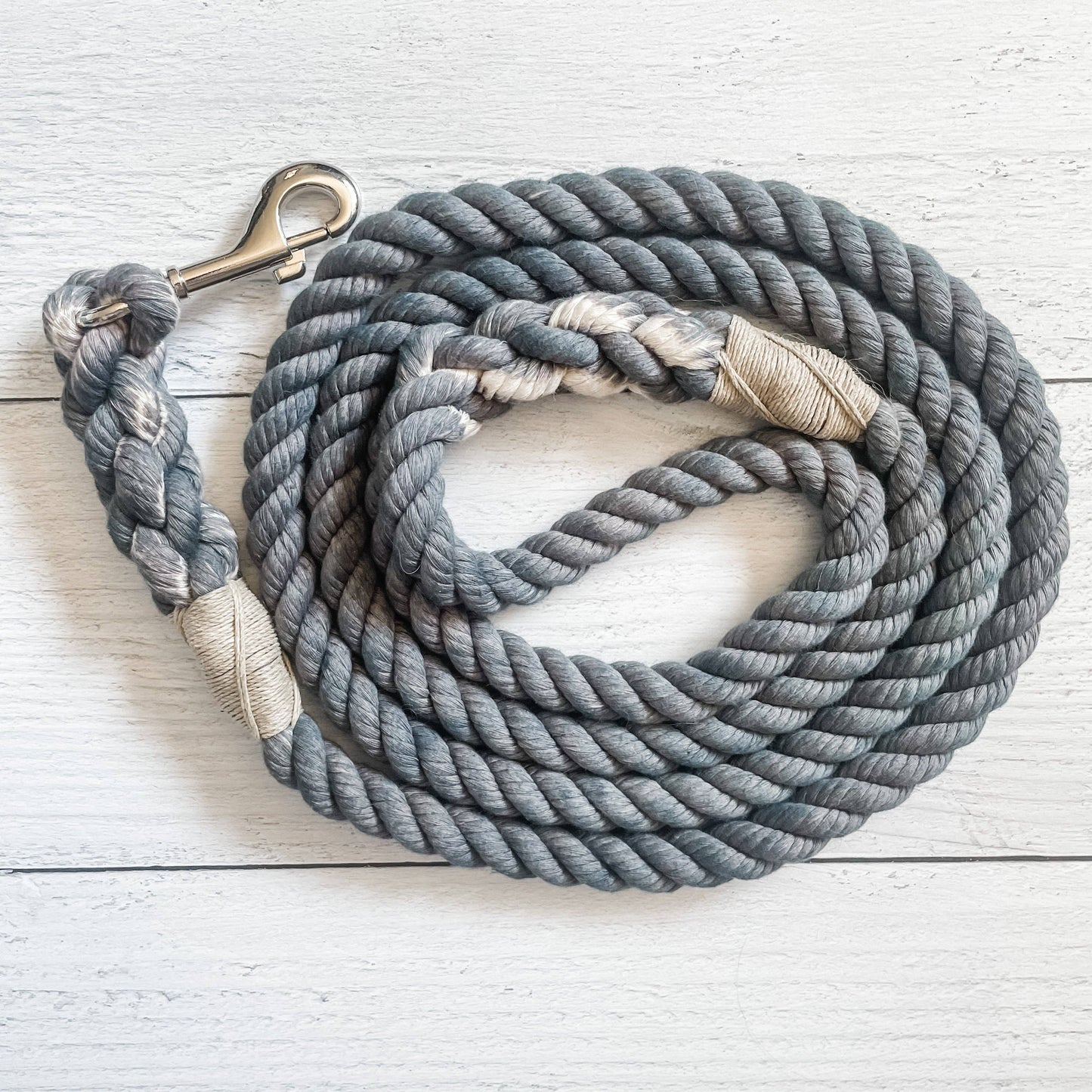Grey Leash: 4 Feet / Marbled / 1/4 Inch