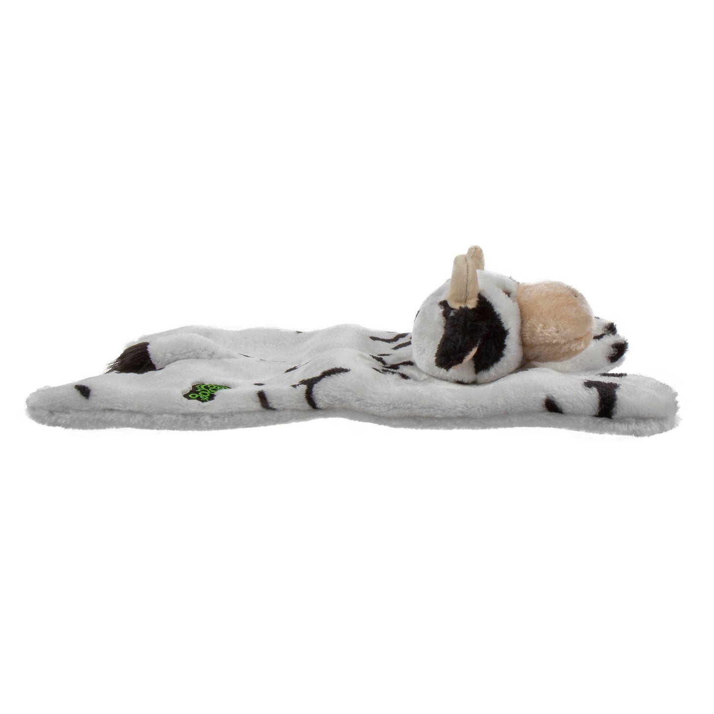 goDog Barnyard Buddies Cow Squeaky Plush Flattie Large