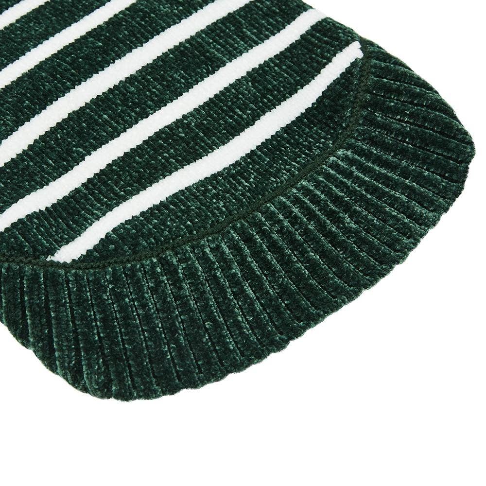 Dog Sweater, Chenille Classy Striped Sweater, Dark Green