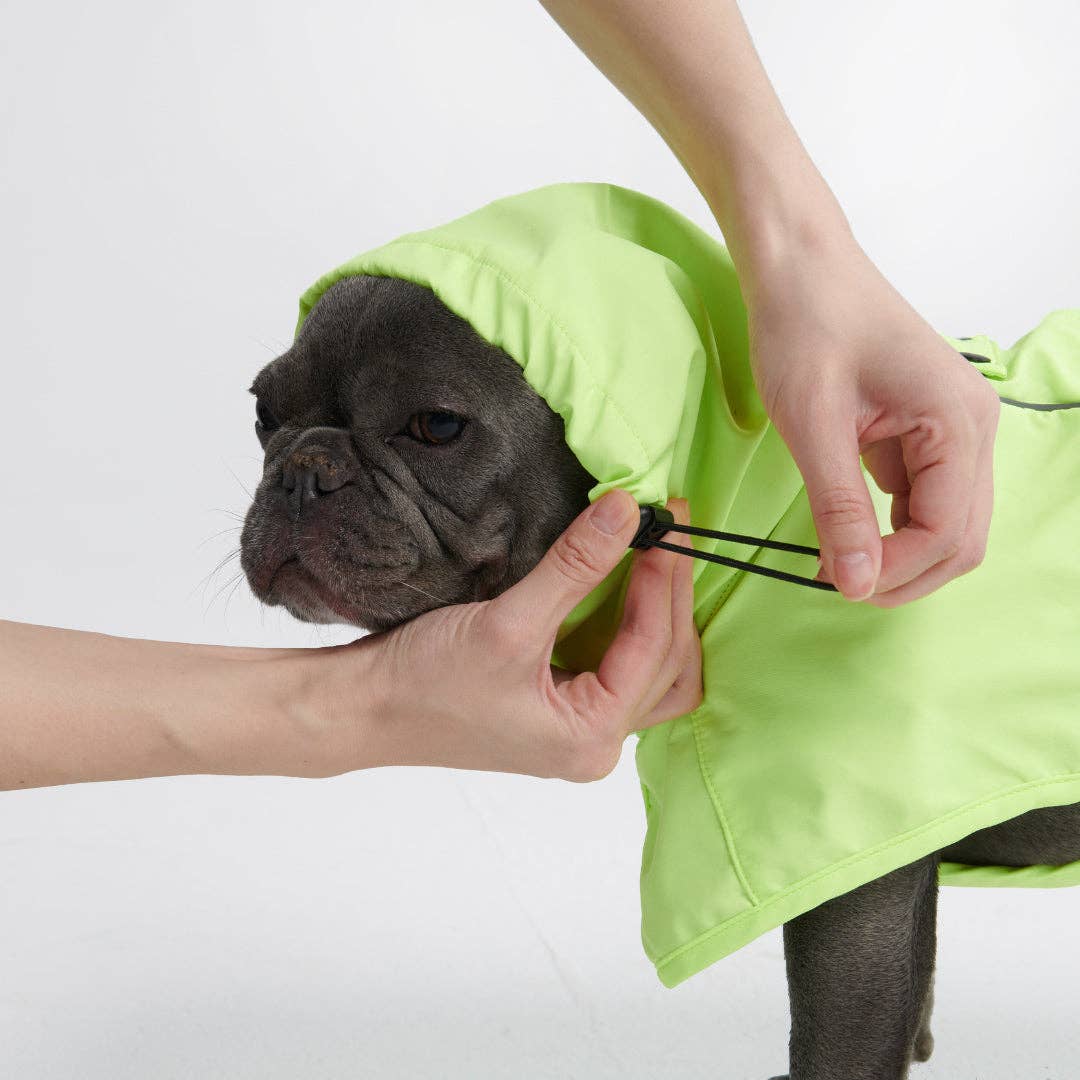 Breatheshield™ Dog Raincoat - Lime White Navy