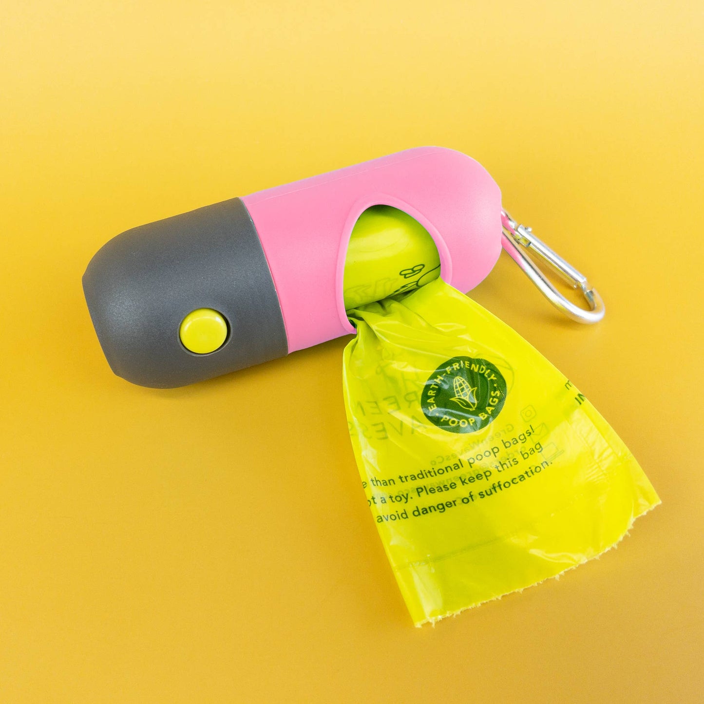 Poop Bag Dispenser with LED Flashlight: Blue