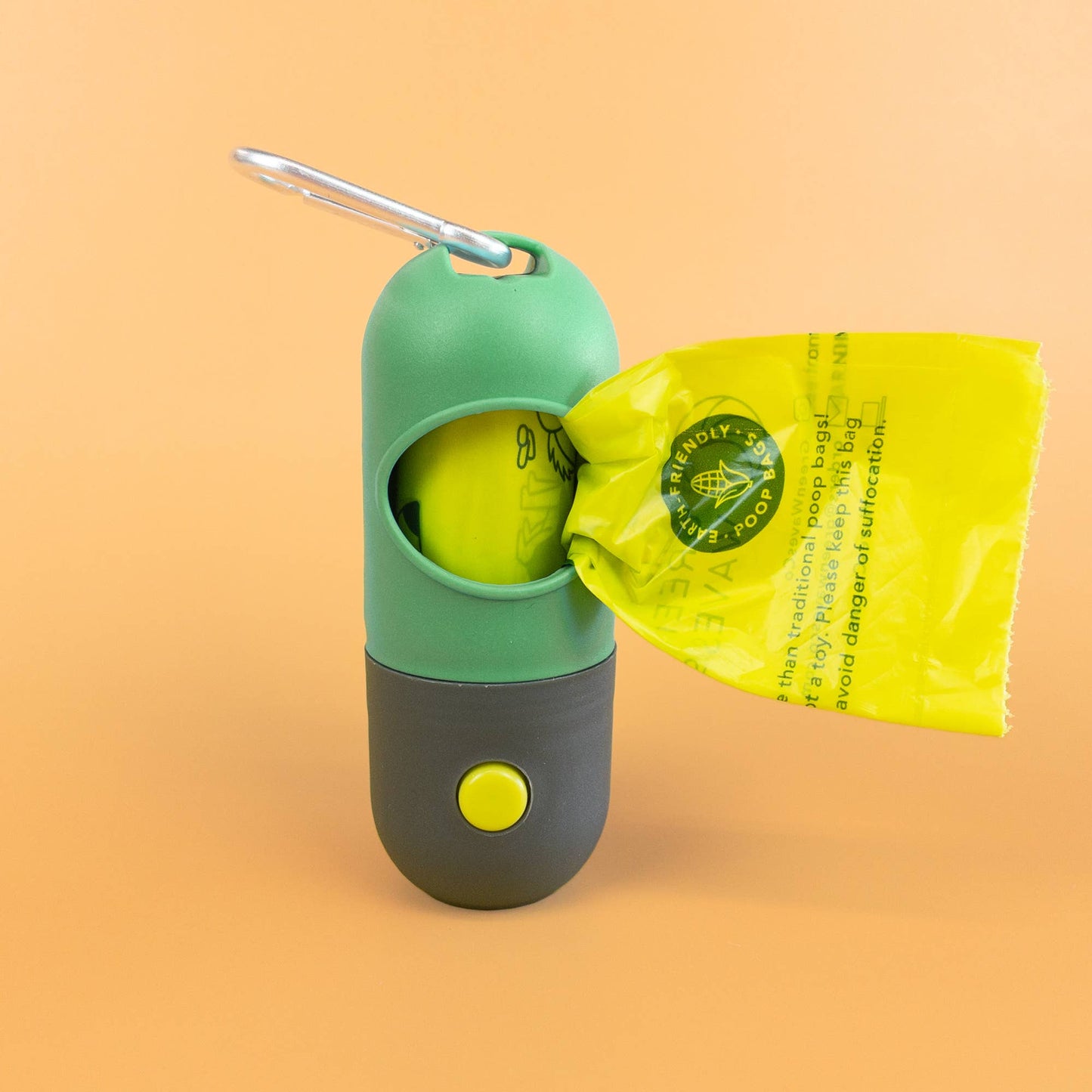 Poop Bag Dispenser with LED Flashlight: Blue