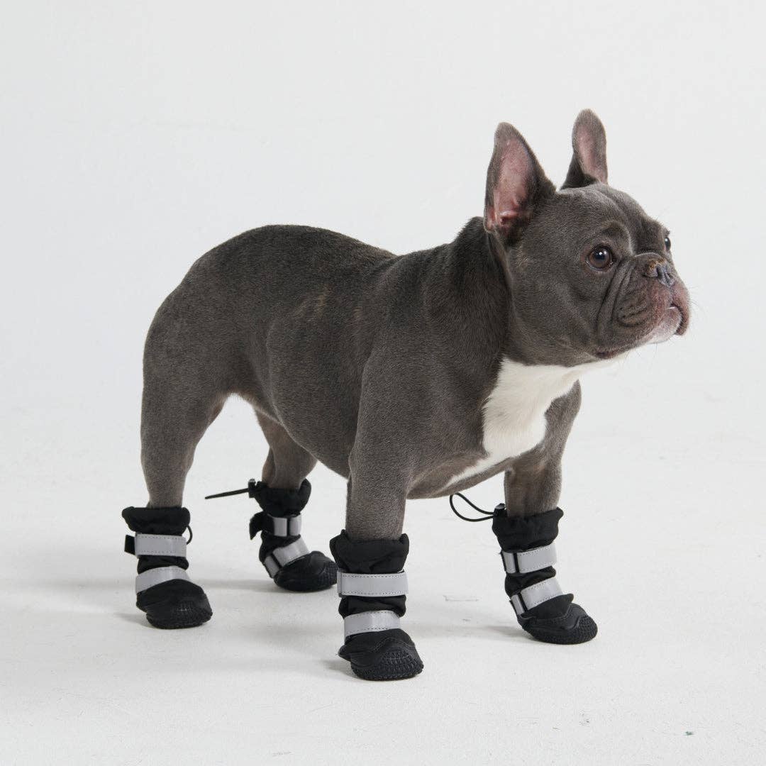 Flex Shell Water-resistant Dog Boots - Black: E (8.1cm-9.5cm / 3.2"-3.7")