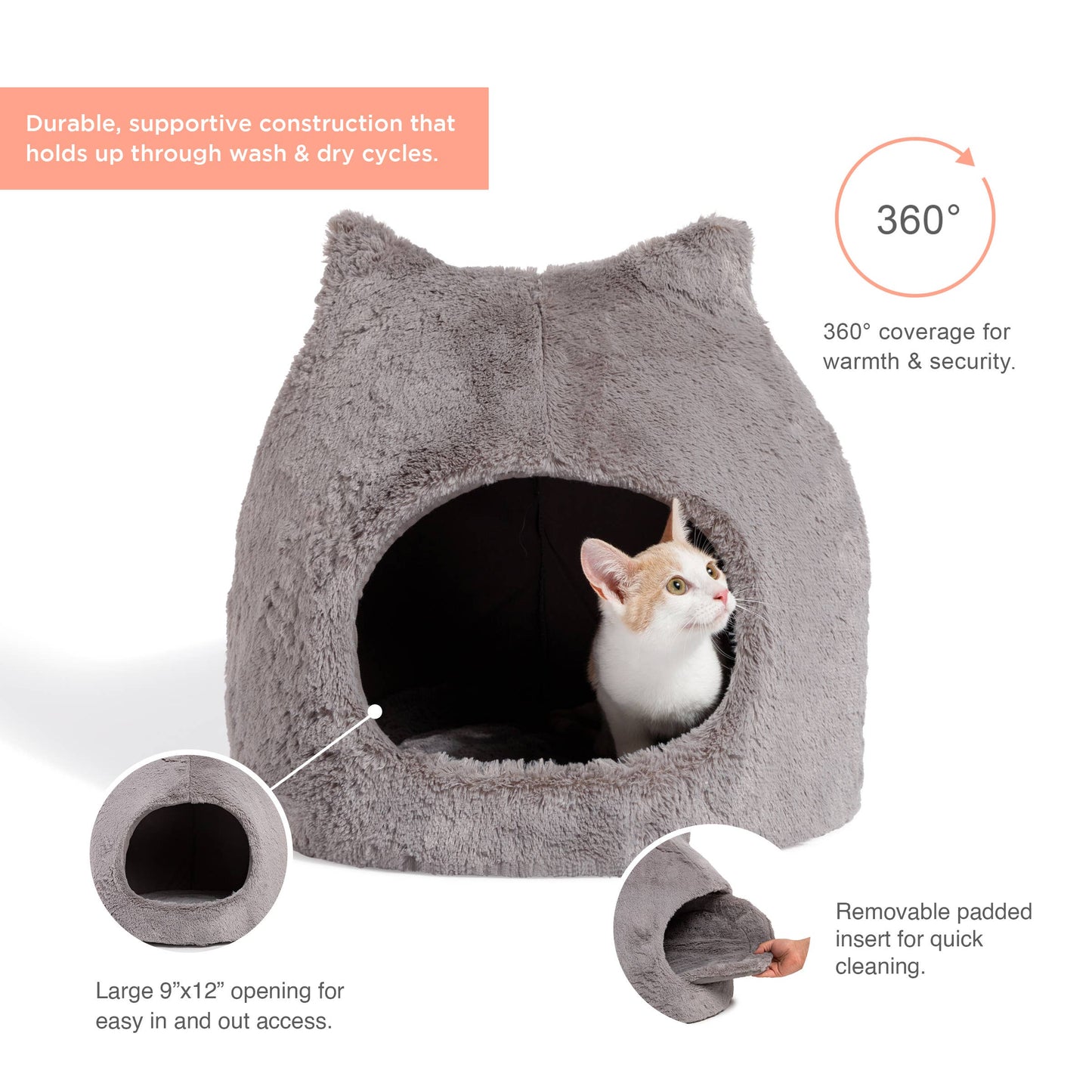 Best Friends by Sheri Meow Hut Fur Grey MD