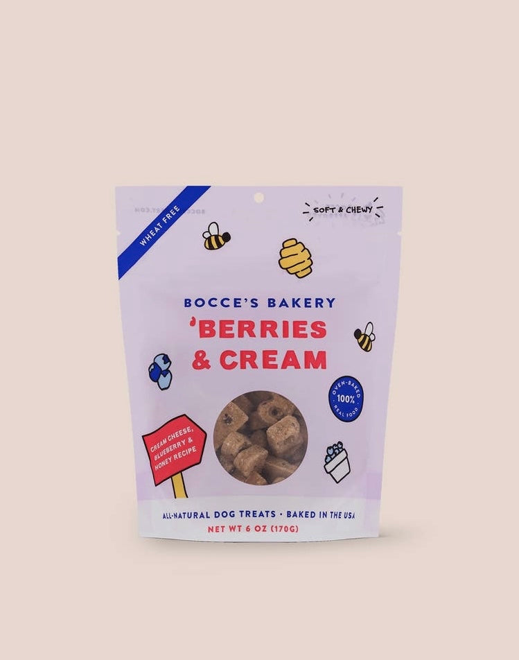 Bocce’s Bakery ‘Berries & Cream 6 oz soft and chewy dog treats