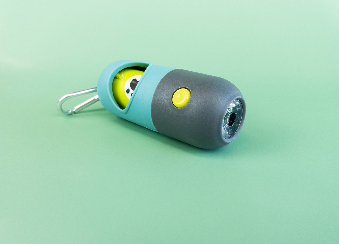 Poop Bag Dispenser with LED Flashlight: Blue