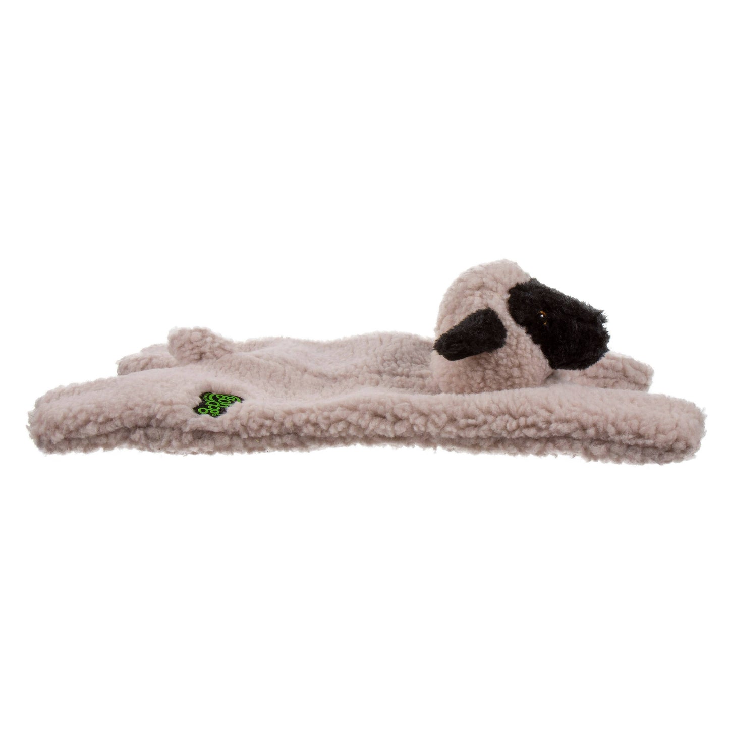 goDog Barnyard Buddies Lamb Squeaky Plush Flattie Large