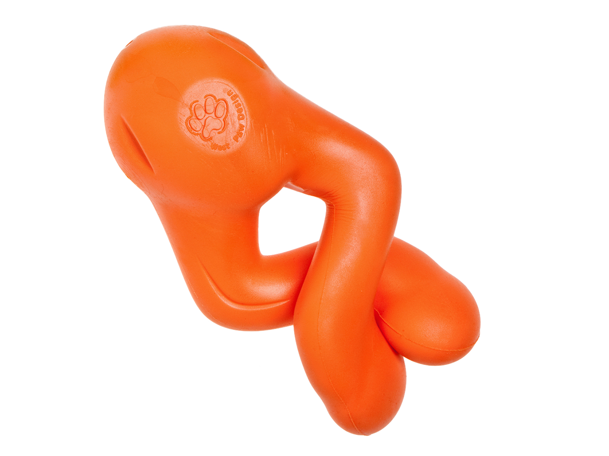 Tizzi® Puzzle Treat-Dispensing Dog Enrichment Toy: S / Tangerine