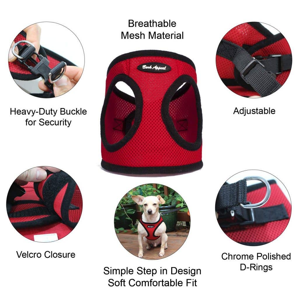 Mesh Step in Harnesses: Red