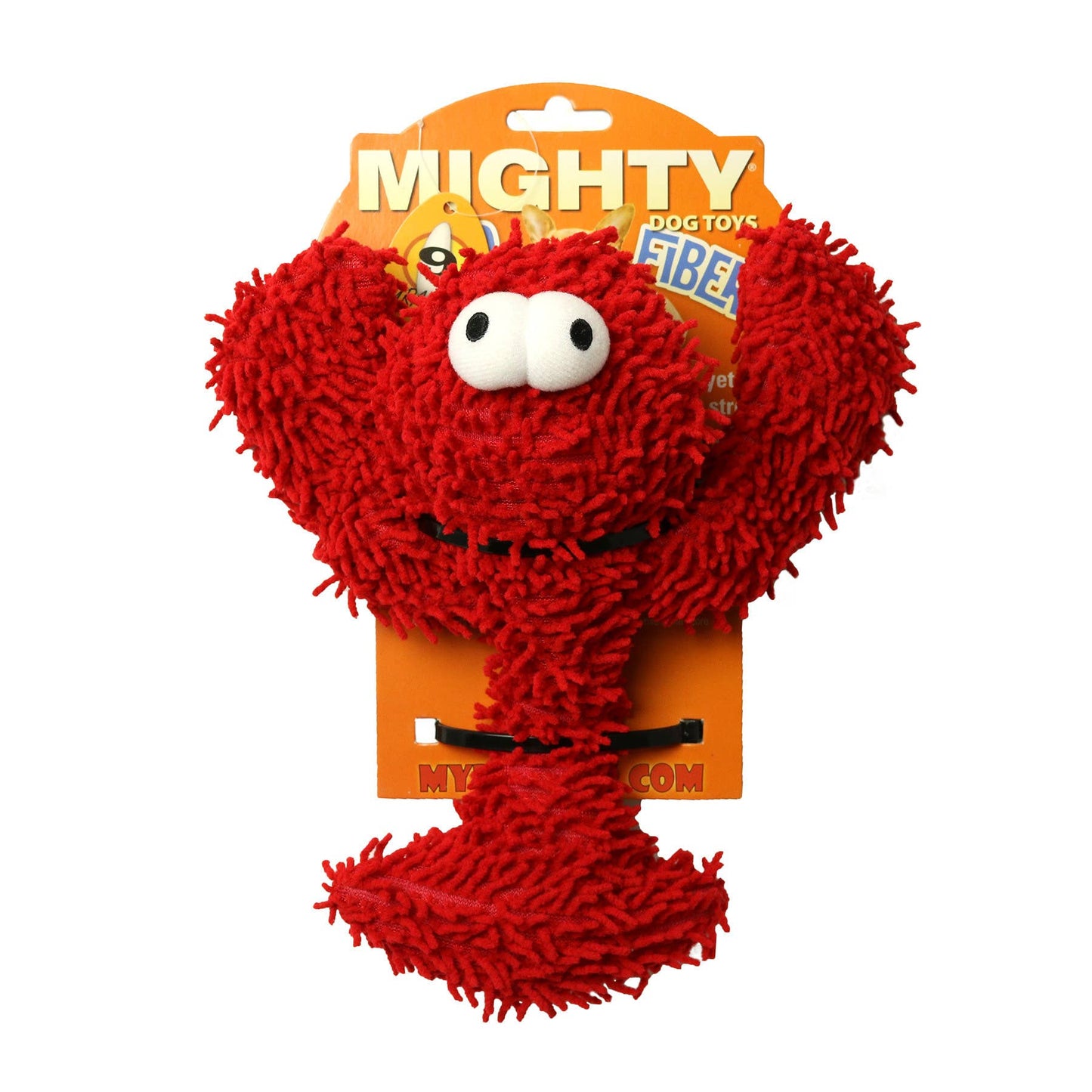 Mighty Microfiber Ball Lobster, Durable, Squeaky Dog Toy- Medium