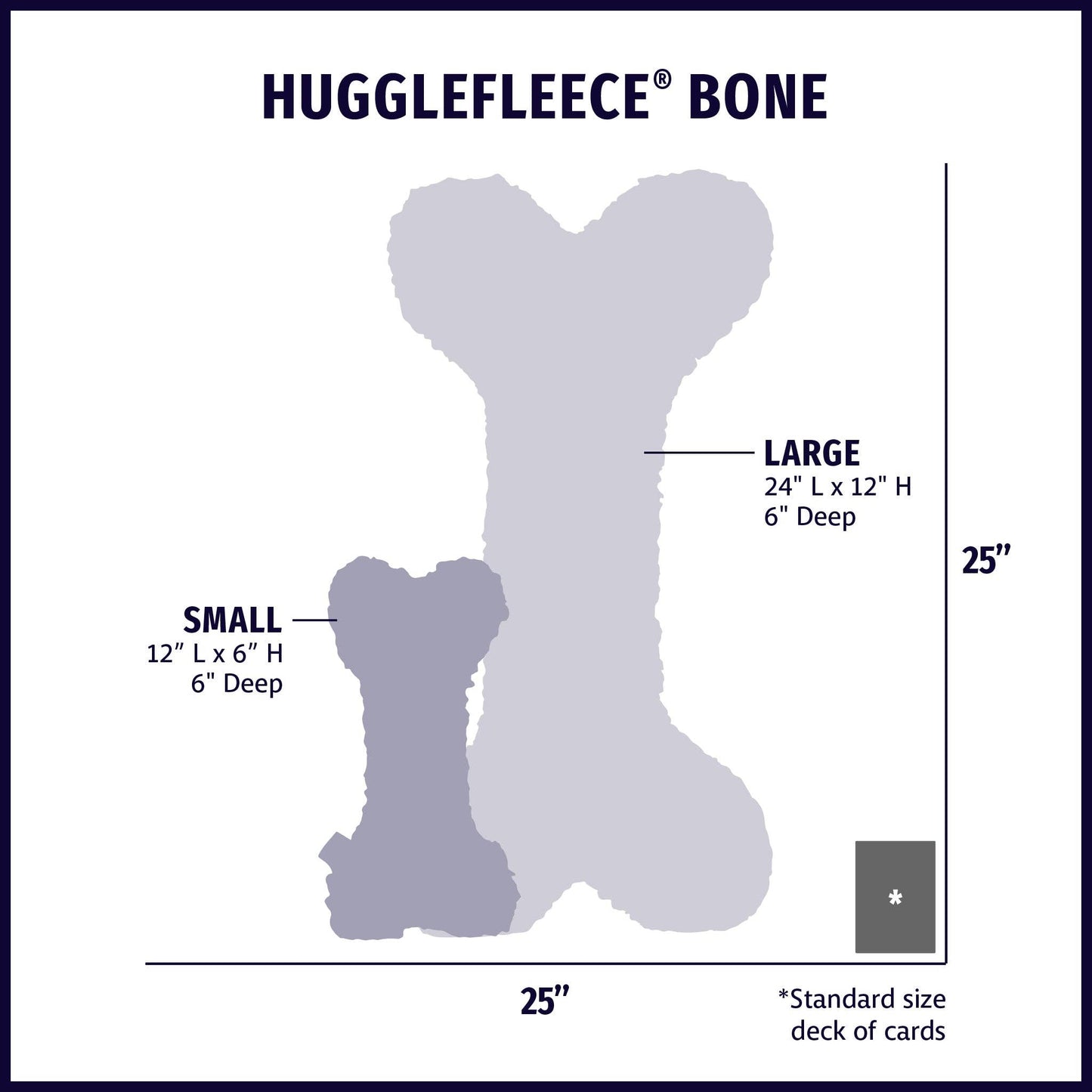 Nordic Frost Plush Bone Dog Toy: Red / 2'
