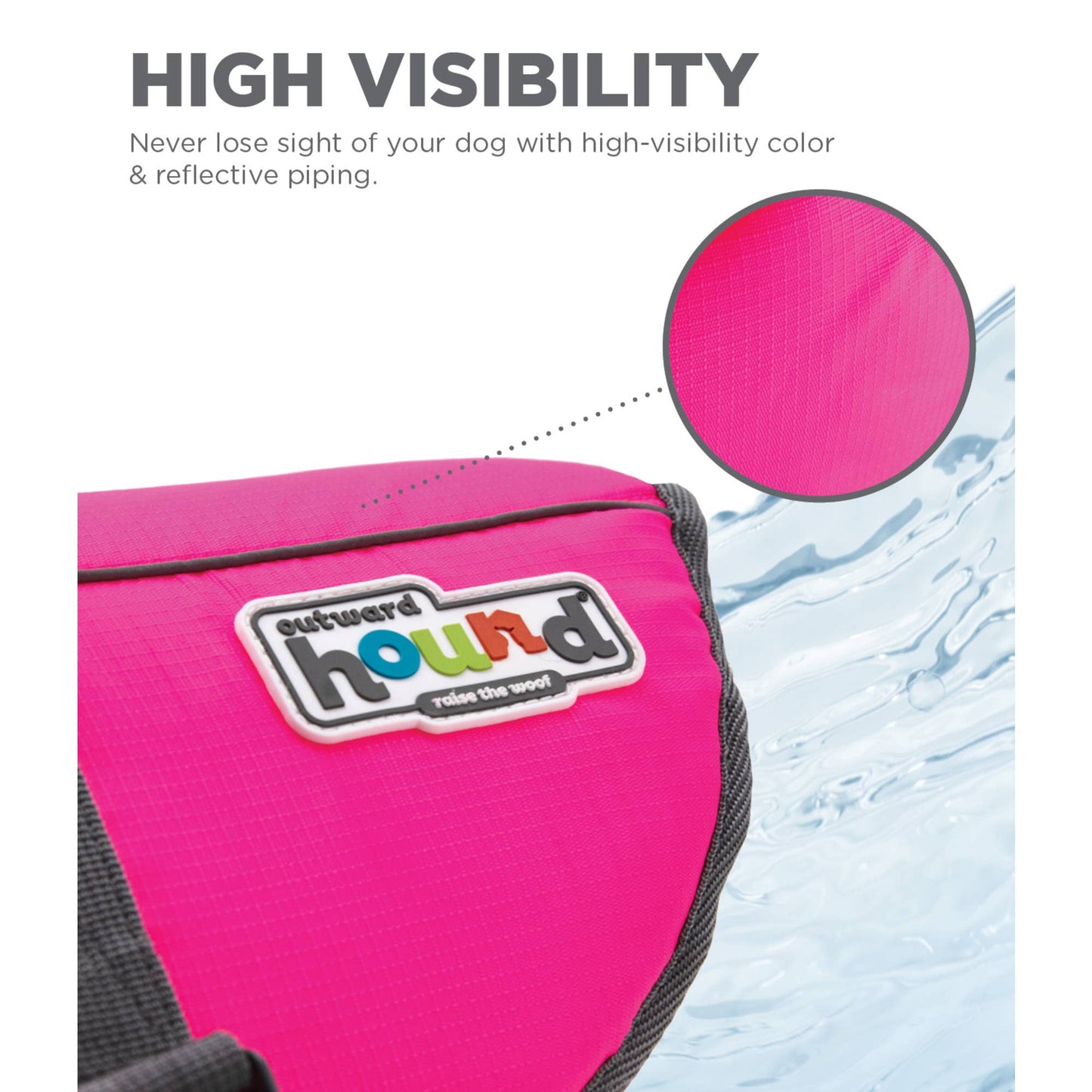 Outward Hound Granby Splash Life Jacket Pink XL