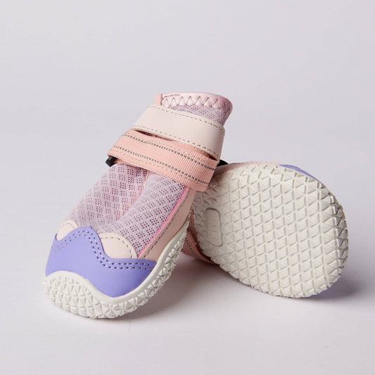 Hot Pavement Pawtector Dog Shoes - Pink Purple: D) Width: 2.6"/6.5cm for 52-70lbs/24-32kg