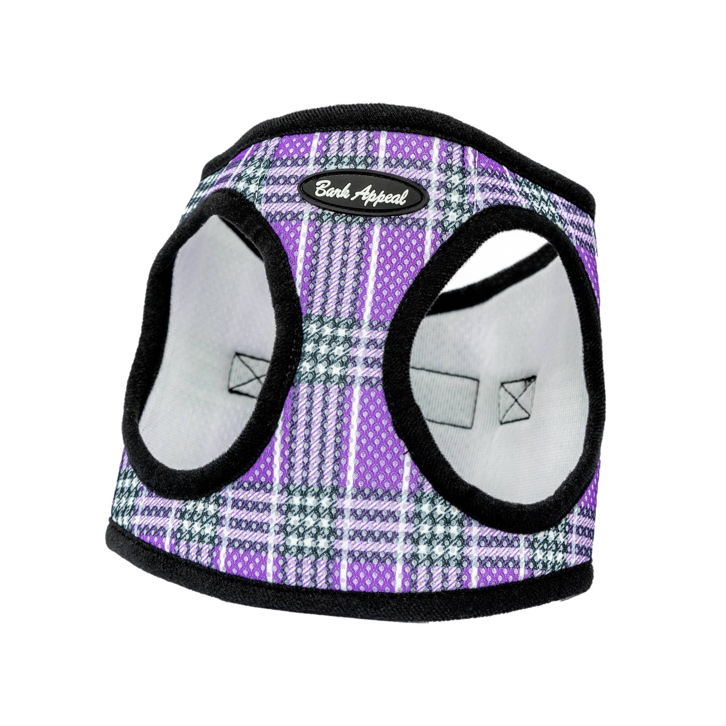 Plaid Mesh Step in Harness: Pink Plaid