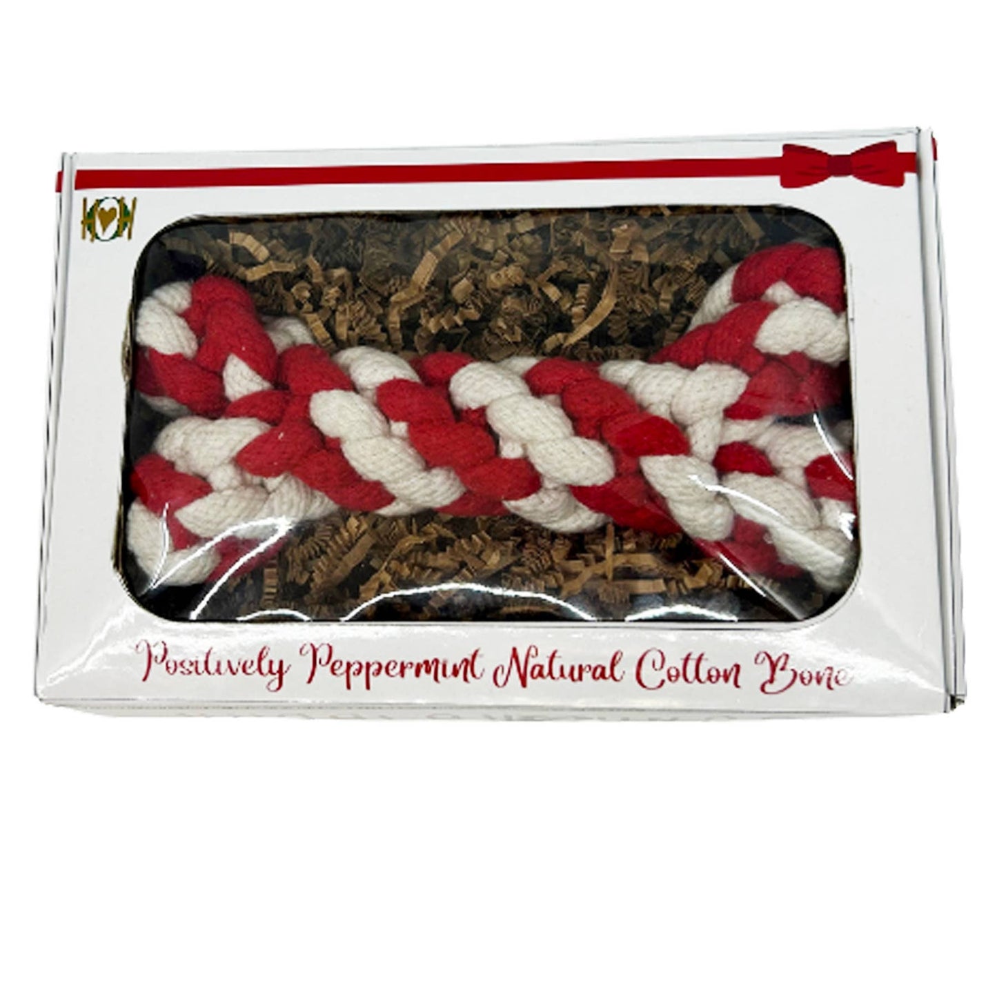 Positively Peppermint Cotton Rope Bone (in display box)