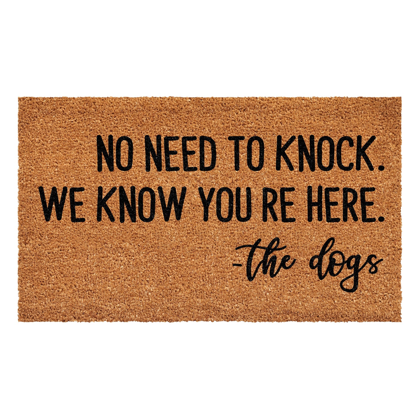 No need to knock Dog Doormat: 17'' x 29''