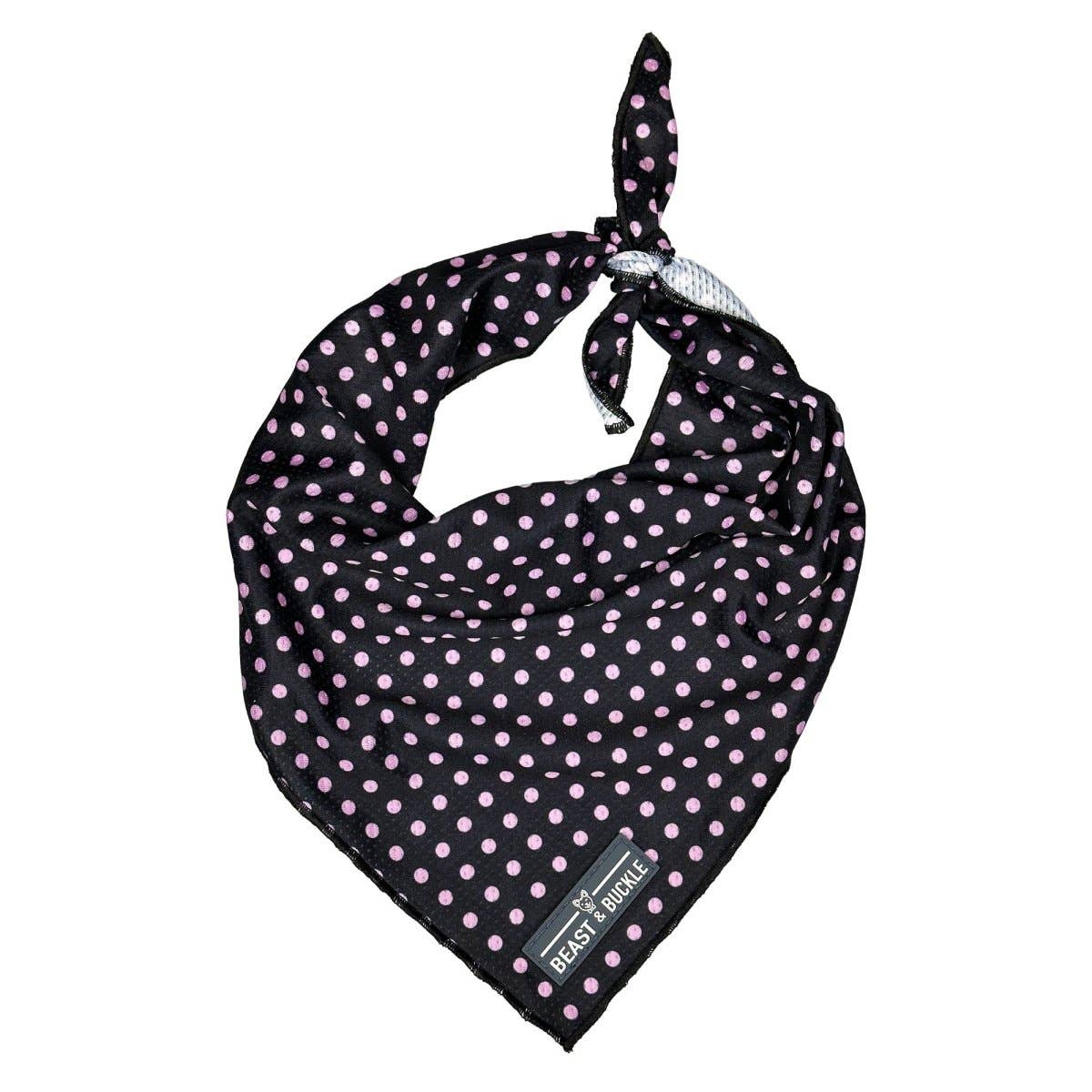 Pink Polka Dot Cooling Dog Bandana