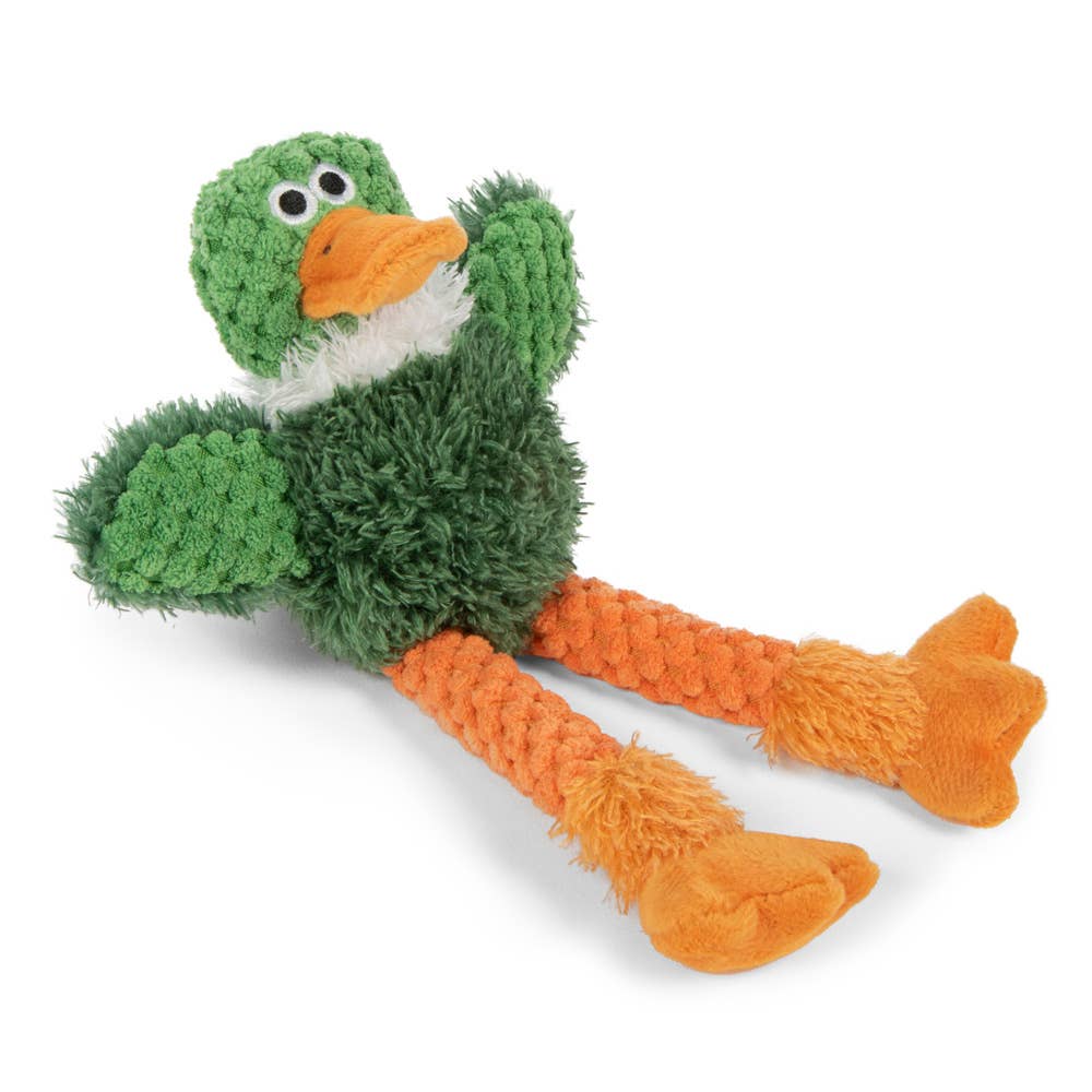 GoDog Just For Me Checkers Skinny Duck w/Chew Guard