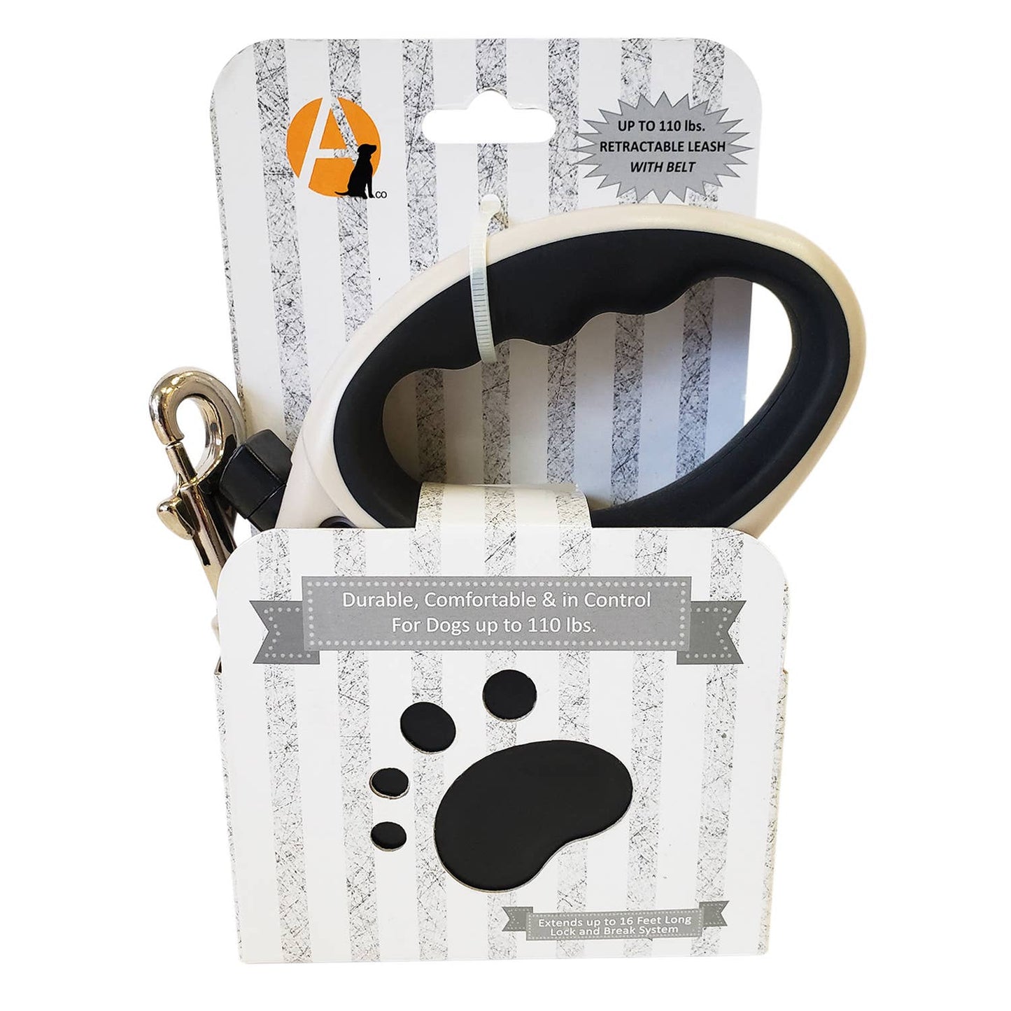 Retractable Dog Leash with Belt (up to 110 lbs.)