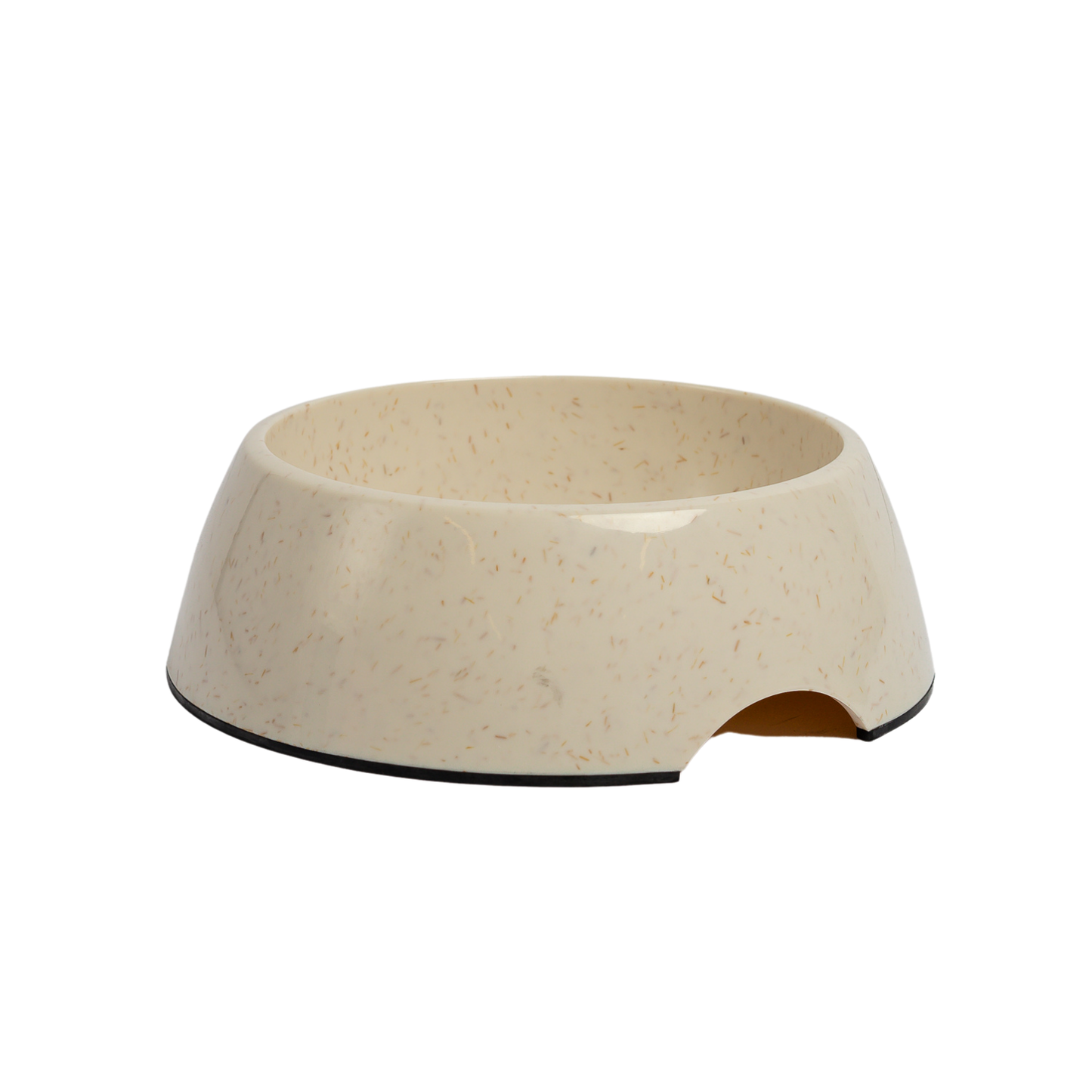 SMALL Eco-Friendly Bamboo Dog Bowl - White Swan