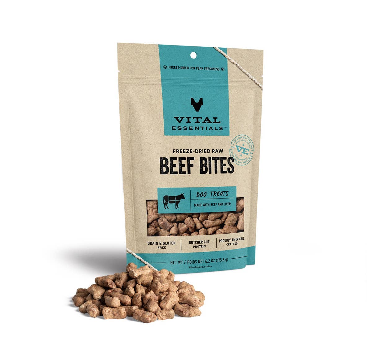 Vital Essentials Beef Bites FD Dog Treats 6.2 oz