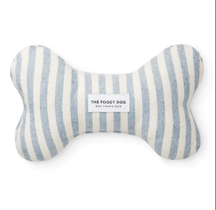 Upcycled Denim Bone Squeak Toy