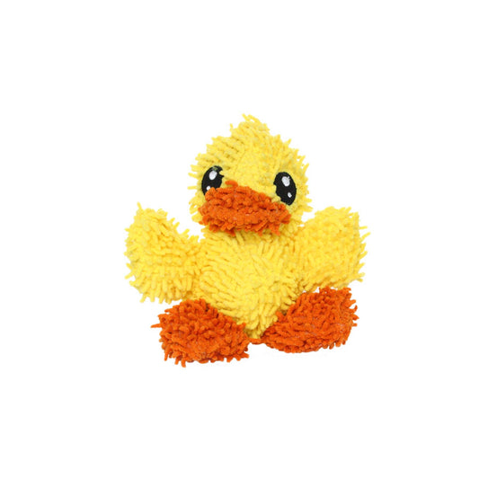 Mighty Jr Microfiber Ball Duck, Durable, Squeaky Dog Toy - Small