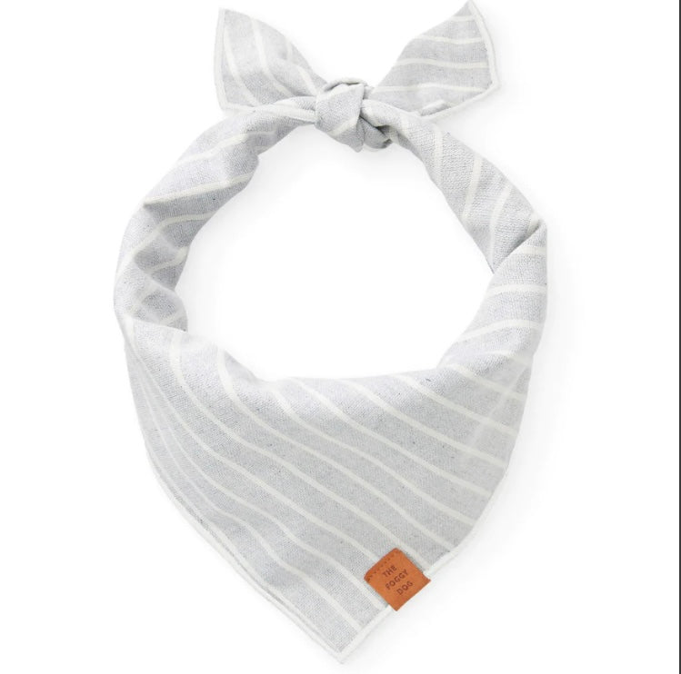 Upcycled Denim Stripe Dog Bandana