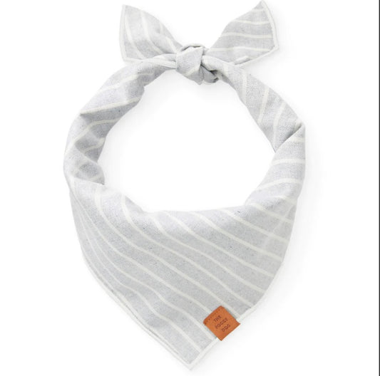 Upcycled Denim Stripe Dog Bandana