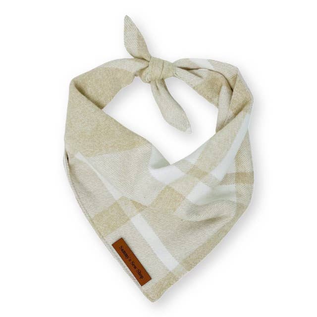 Cashmere Cappuccino Flannel Doh Bandana