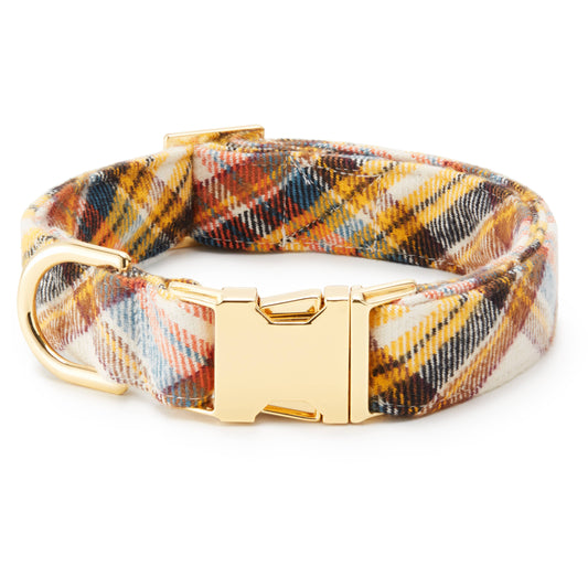 Cornucopia Flannel Dog Collar