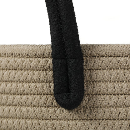 Boho Organic Cotton Rope Storage Basket: Large