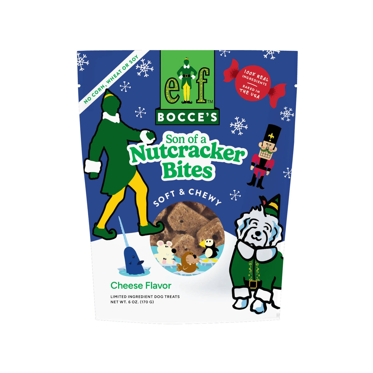 Bocce's Bakery Son of a Nutcracker Bites Dog Treats 6oz