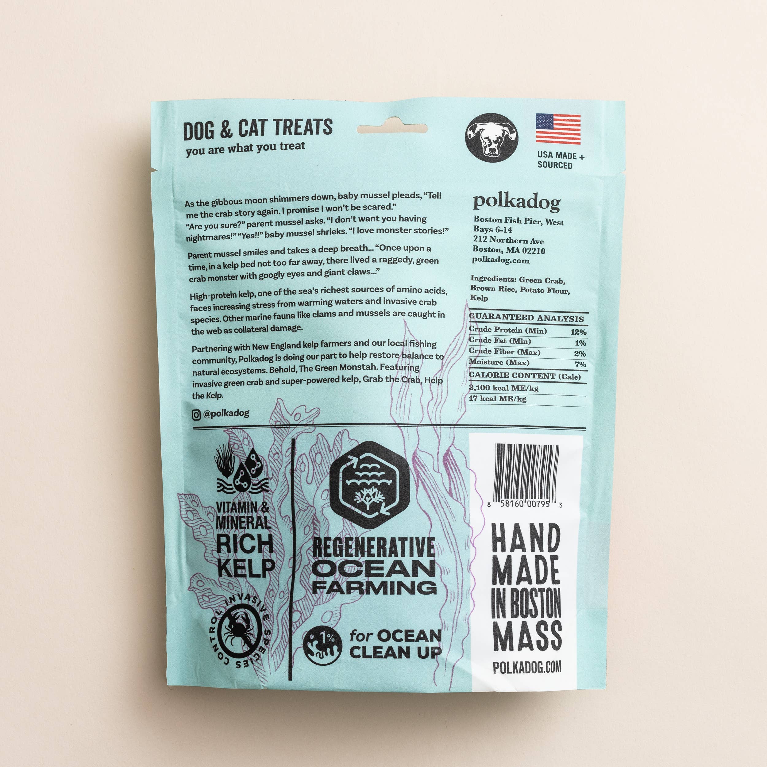 Green Monstah (Bone Shaped) - 7oz - Dog Treats