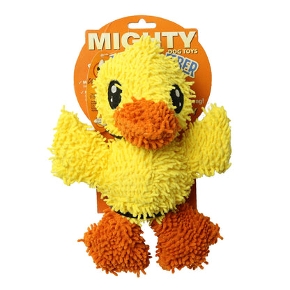 Mighty Microfiber Ball Med Duck, Durable, Squeaky Dog Toy - Medium