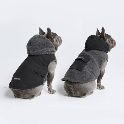 Reversible Sherpa Jacket - Grey and Black: 3XL