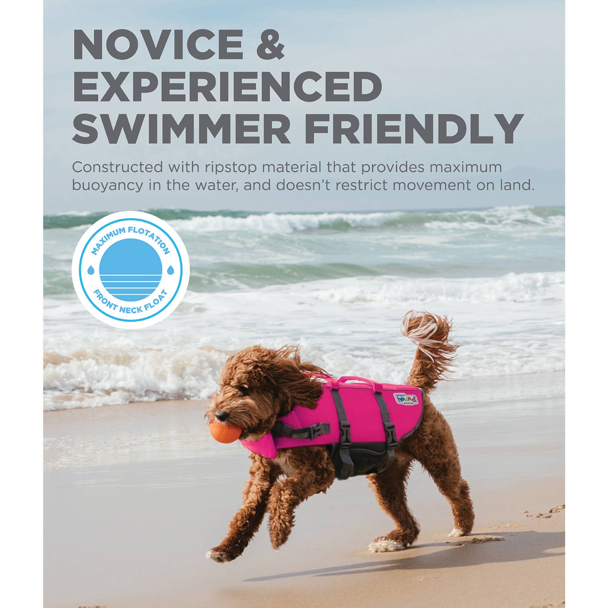 Outward Hound Granby Splash Life Jacket Pink Medium