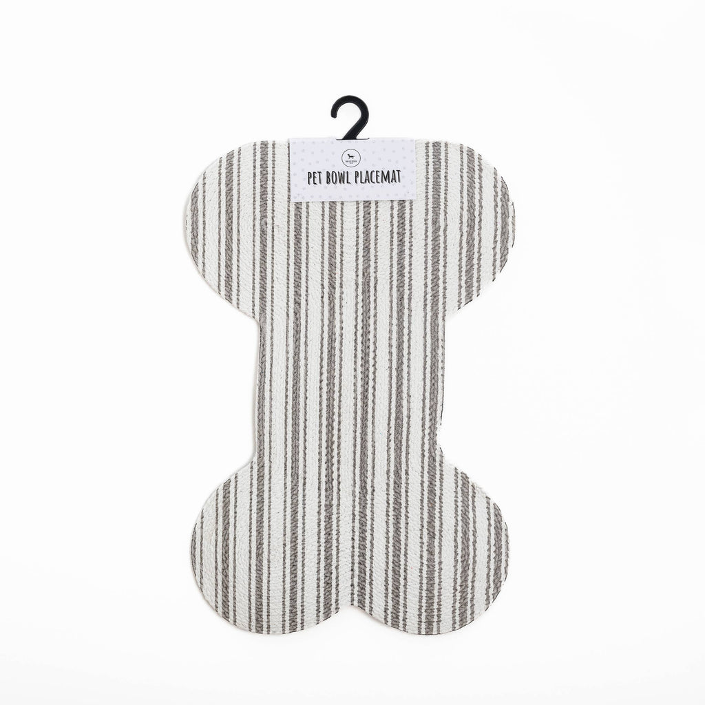 Hampton Pet Placemat - Stylish and Chic: Grey