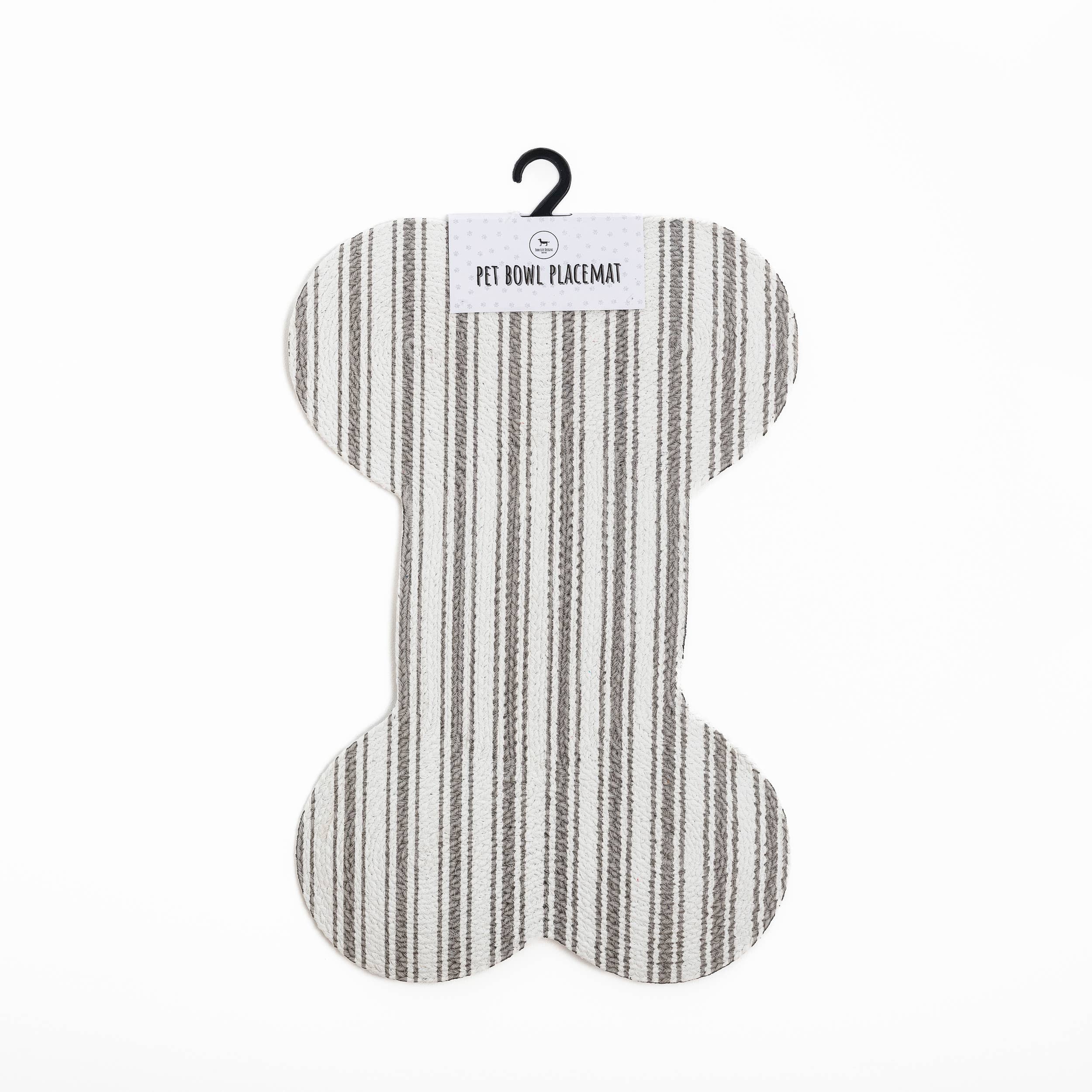 Hampton Pet Placemat - Stylish and Chic: Grey