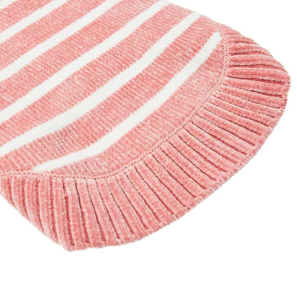 Dog Sweater, Chenille Classy Striped Sweater, Dusty Rose