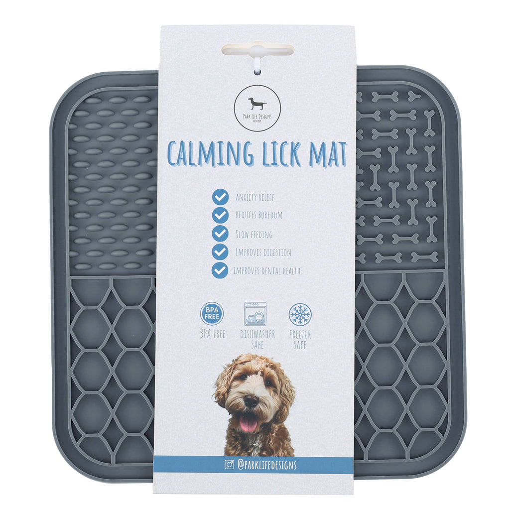 Calming Lick Mat: Light Grey