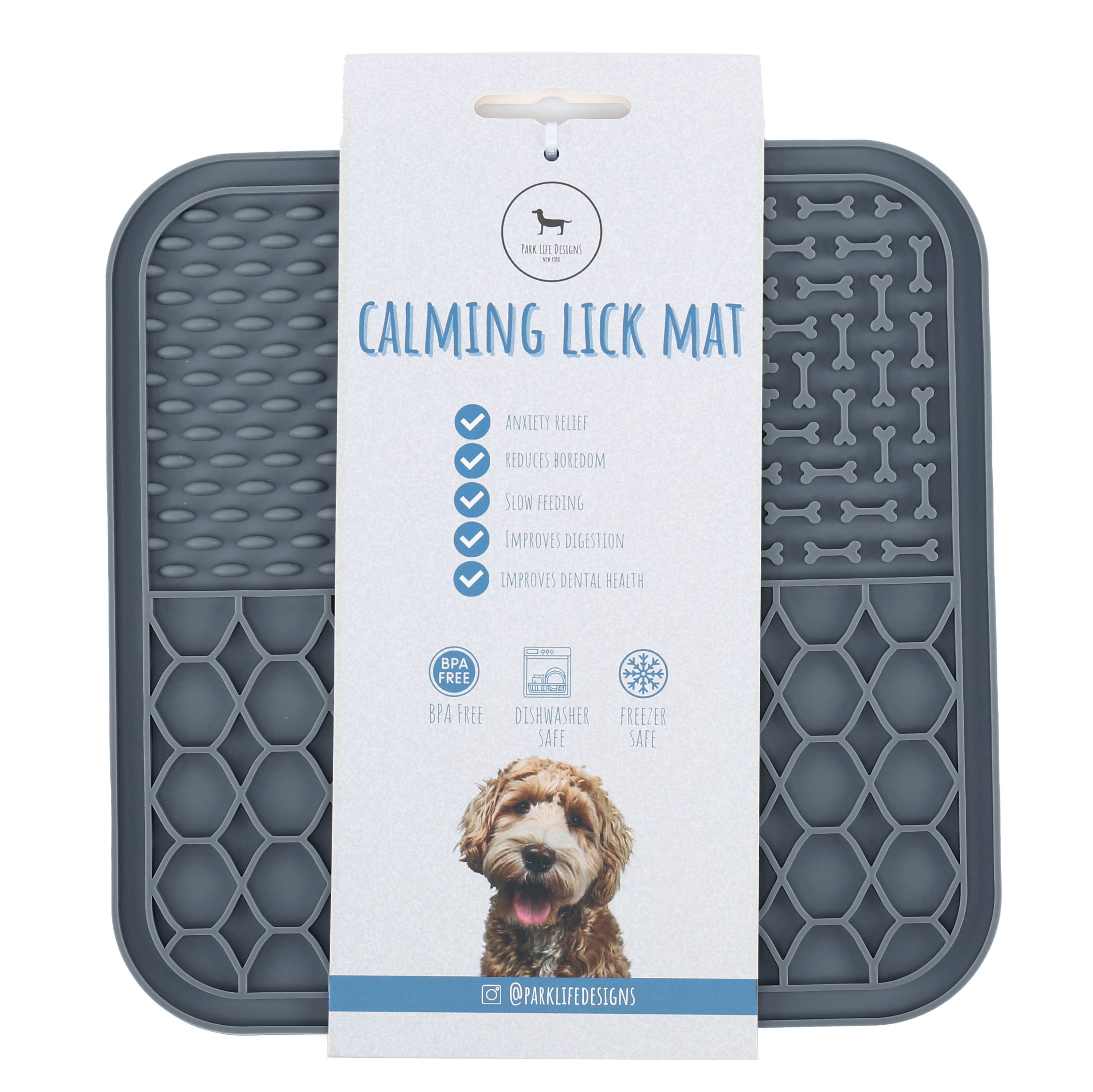 Calming Lick Mat: Light Grey