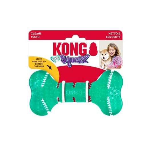 KONG® Squeezz® Dental Bone Dog Chew Toy Medium