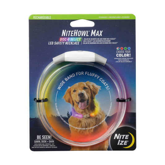 Nite Ize NiteHowl Max Rechargeable LED Safety Necklace Disco