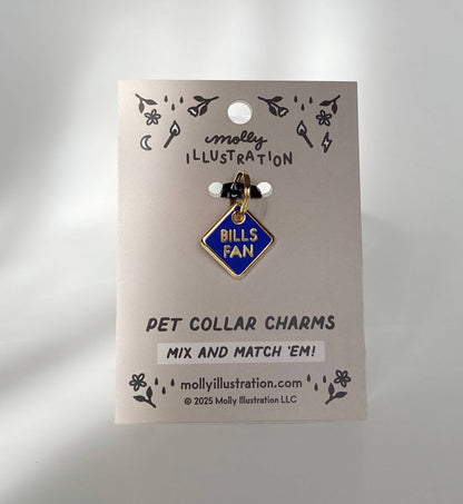 Buffalo Football Fan Pet Collar Charm