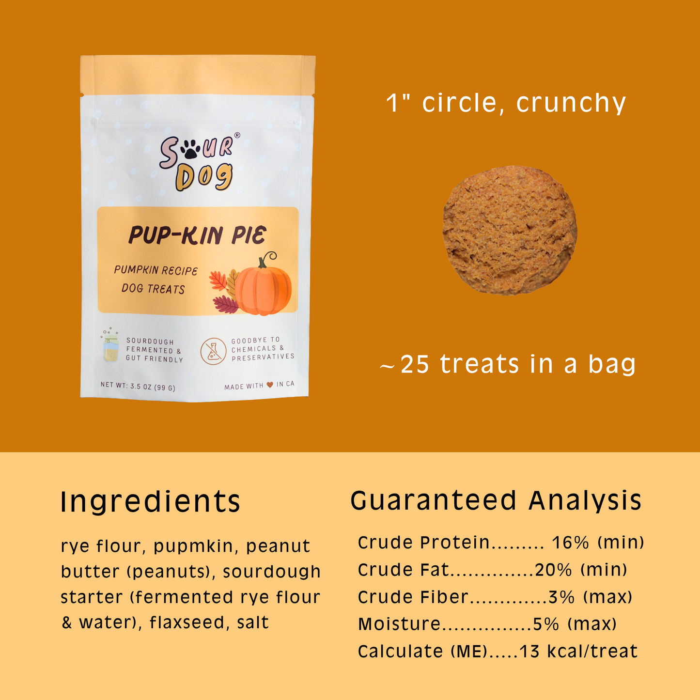 Pupkin Pie - Pumpkin Sourdough Dog Treats
