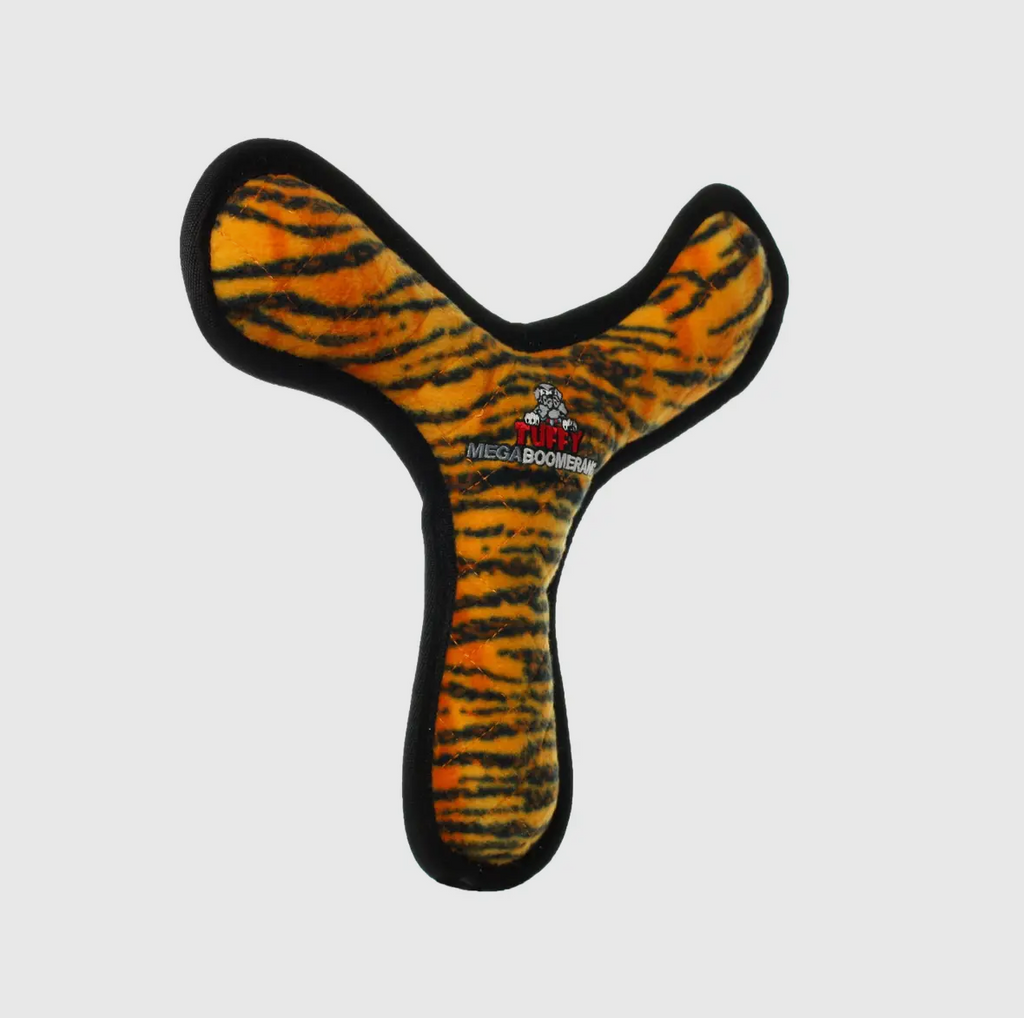 Tuffy Mega Boomerang Tiger, Durable, Tough, Squeaky Dog Toy