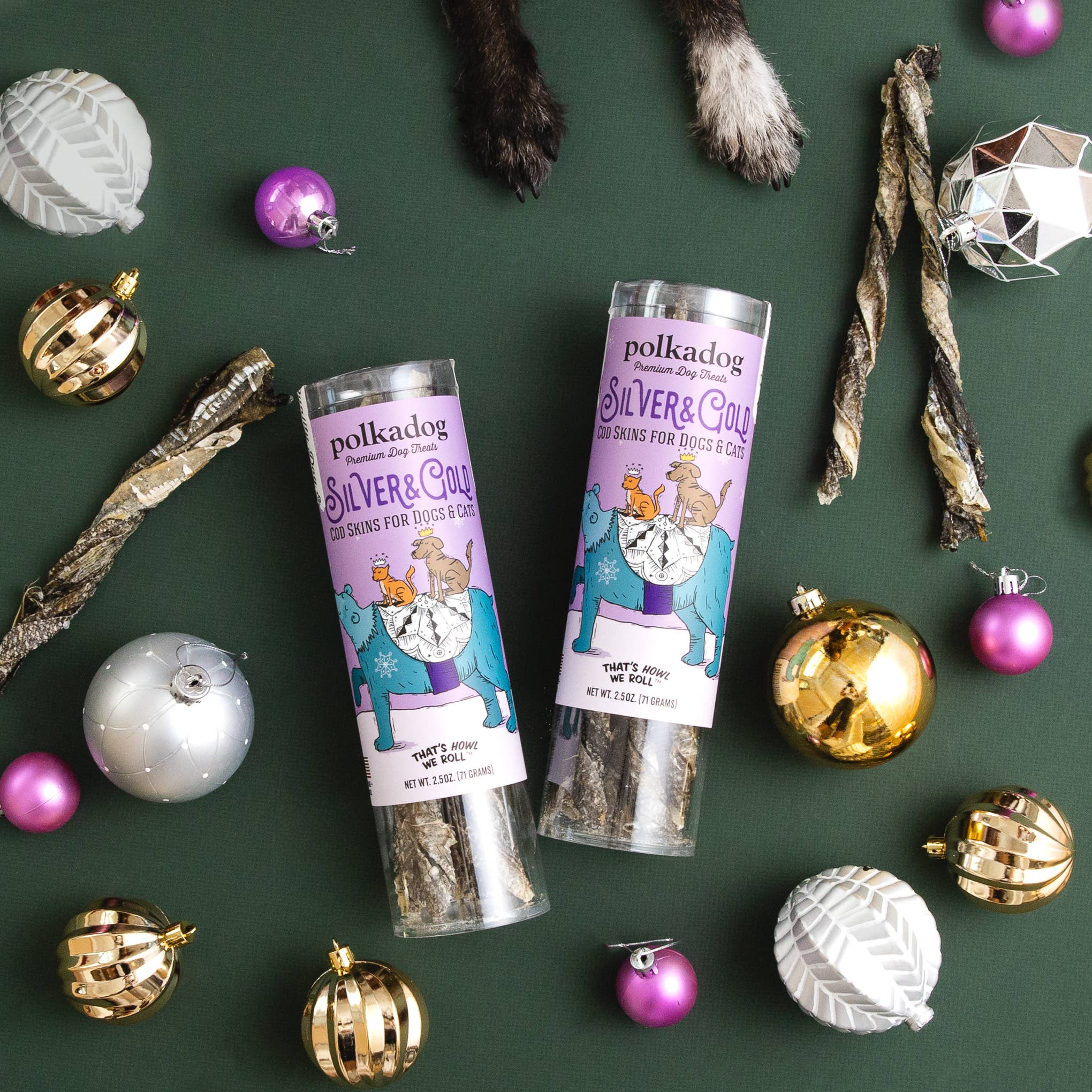 Holiday Tube: Silver & Gold (Cod Skin) - 2.5oz